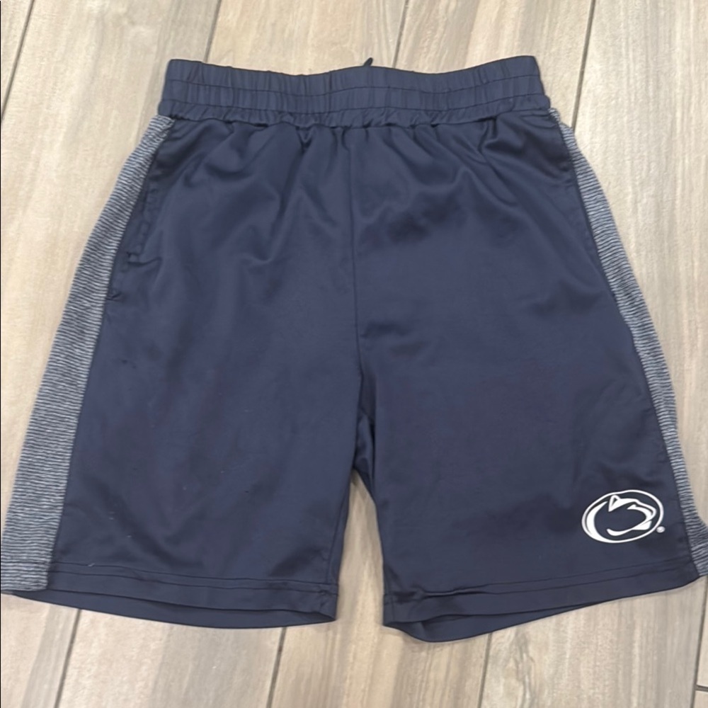 Boys Black Athletic Shorts size Medium. Maryland Terrapins logo.